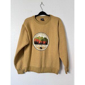 Mammoth California Sweatshirt Men's Size M Highcamp Outfitters Fleece Gold Color